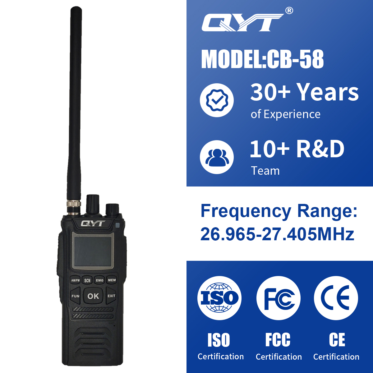 CB-58 handheld walkie-talkie CB-58 handheld walkie-talkie